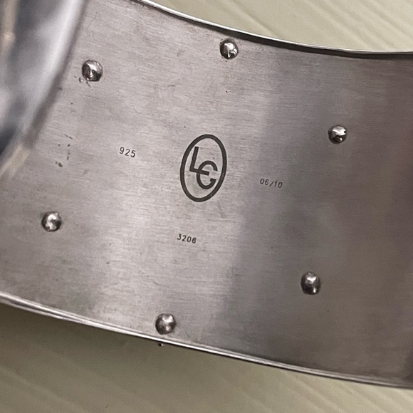 Sterling Silver 925 Leslie Greene cuff bracelet .23ctw - Picture 4 of 8